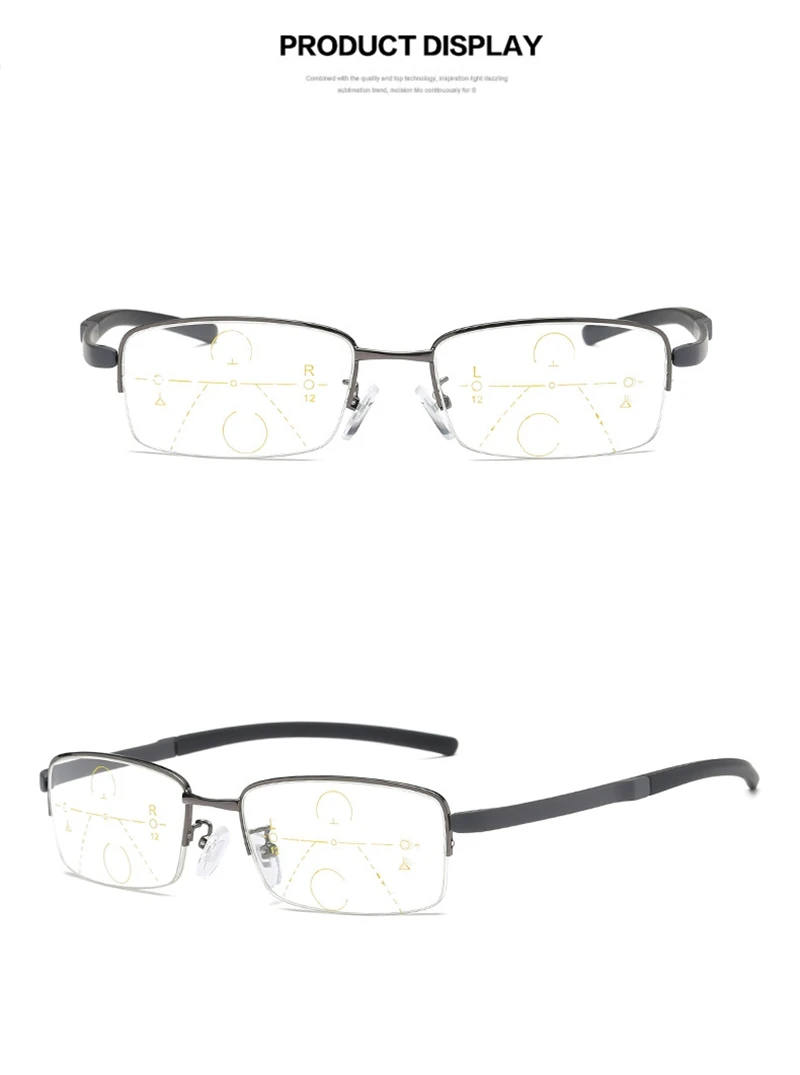 Belmon Multi-Фокусное прогрессивный очки для чтения Для женщин Для мужчин дальнозоркостью очки с диоптриями Мужской очки + 1,0 + 1,5 + 2,0 + 2,5 + 3,0 RS798