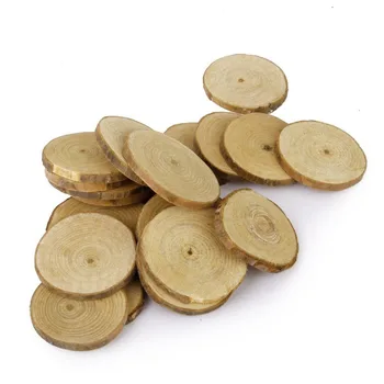 

20pcs 4-5CM Wood Log Slices Discs for DIY Crafts Wedding Centerpieces Christmas Gift Box Candy Boxes Decoration Craft Supplies