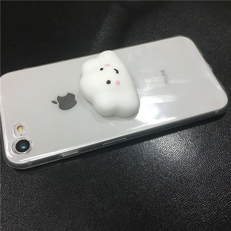 Squishy милый кошачий коготь ТПУ мягкий чехол для iPhone 5 5S SE и 6 7 8 X милые девушки подарок животные Kitty Печать морской лев чехол на 7 8 плюс - Цвет: J