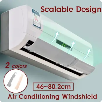 

Adjustable Air Conditioner Cover Windshield Air Conditioning Baffle Shield Wind Guide Board Straight Anti-wind Deflector
