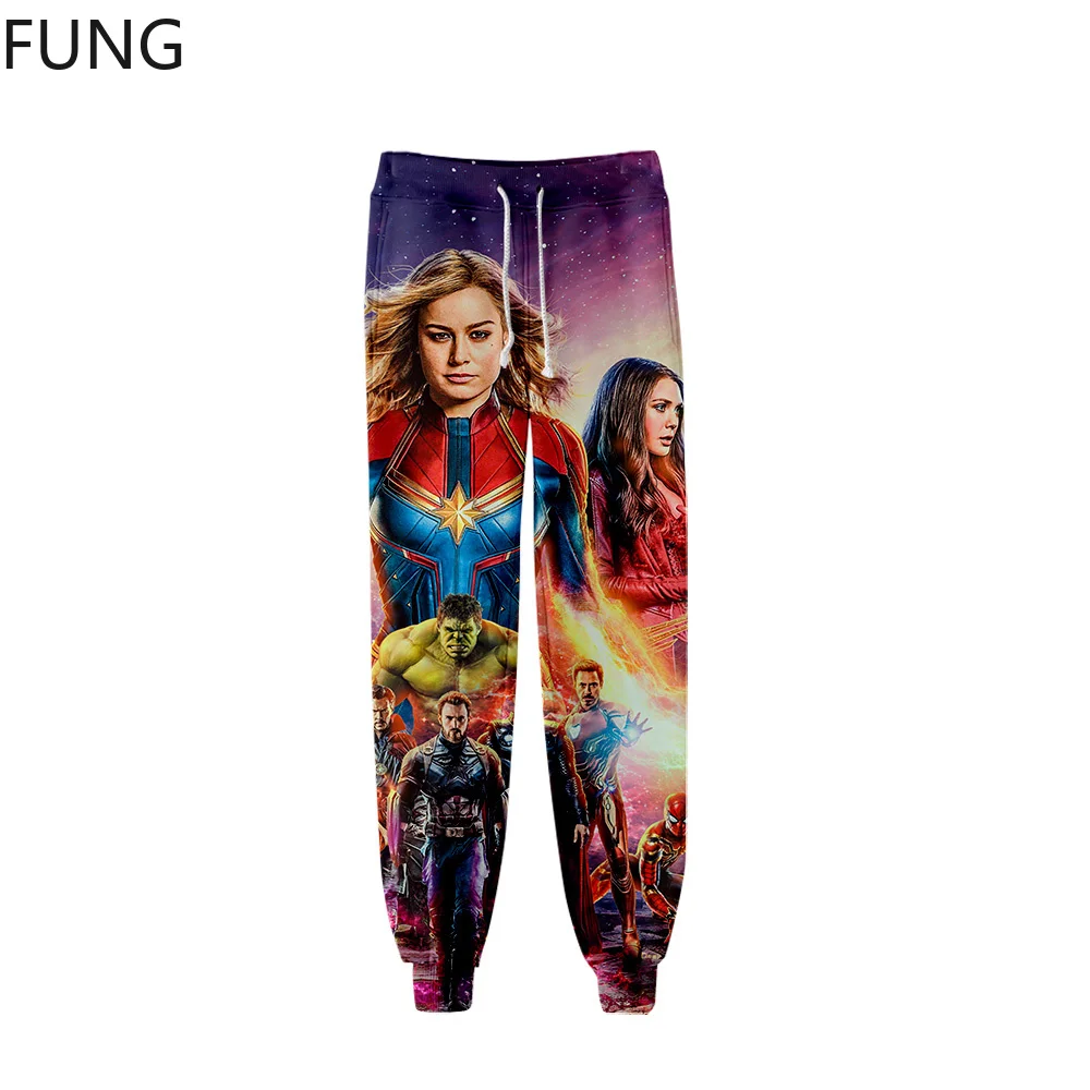 

Avengers 4 Endgame Men Pants Streetwear 3D Print Quantum Realm Cosplay Sporty Trousers Men and Women