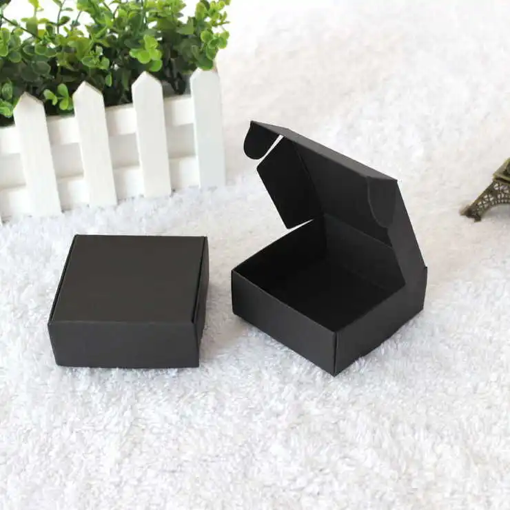 15 sizes 30pcs Small Black gift Cardboard Box Packaging box black Paper Gift for party carton cardboard paper box caja