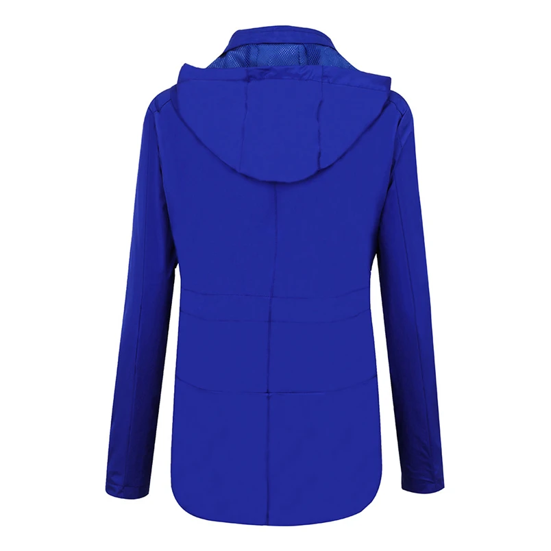 Women Jacket Fashion Cloth Casual Coat Winter Hooded Long Sleeve Lightweight Rain Jacket Raincoat Trench Overcoat #FS#4NV01 (7)