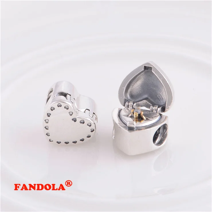 charm pandora cuore con anello charm pandora cuore con anello