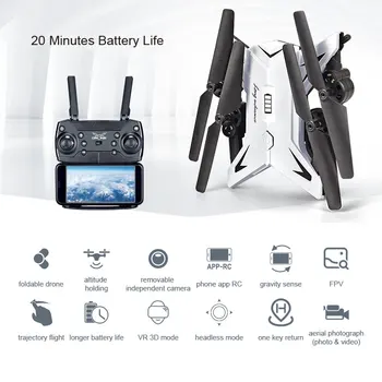 

RC Drone with 5MP Camera 1080P FPV Selfie Drones with Camera HD Foldable Quadcopter Quadrocopter with Camera Fly 20 Mins Dron