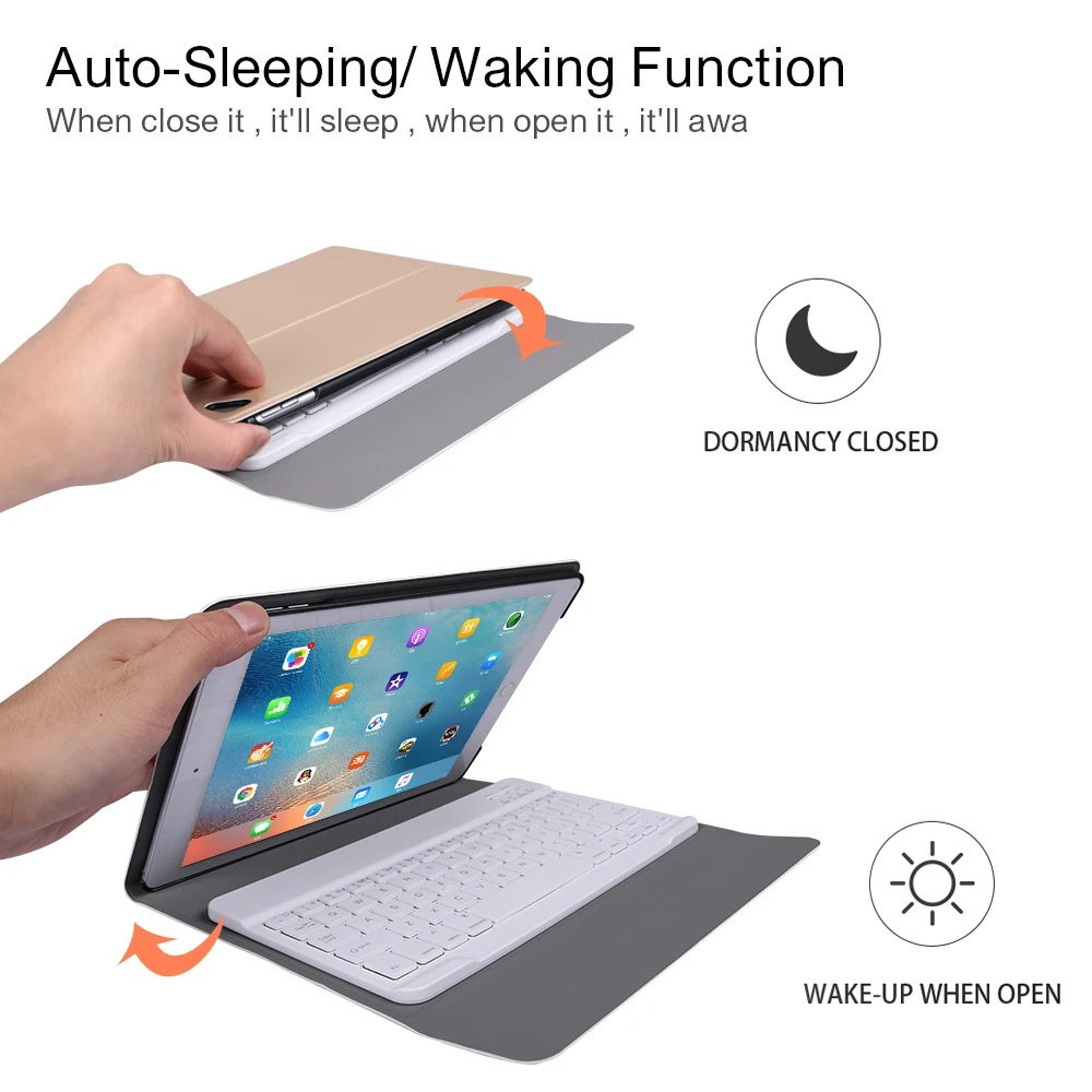  Walkers Bluetooth Keyboard Case for iPad Mini 1 2 3 4 5 2019 released Wireless Removable Tablet Cov