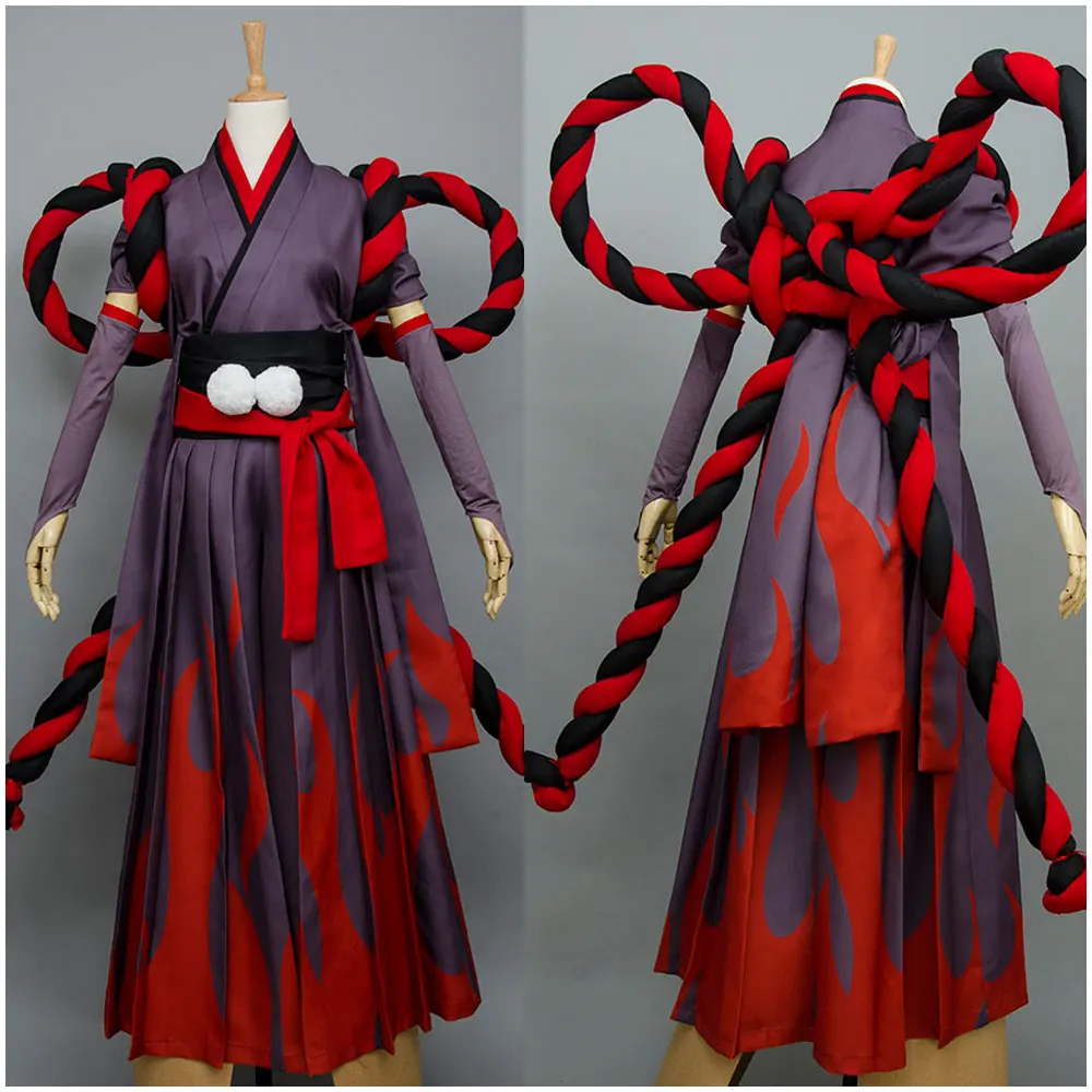 Onmyoji cosplay Reaper Black Meikai No Yakujin сатиновое японское кимоно шикигами черный красный Униформа костюм для Хэллоуина полный комплект