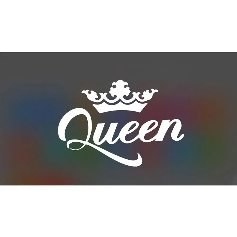 

Fashion QUEEN Vinyl Car Motorcycle Sticker Decal Vehicle Body Window Decals Reflective Sticker Silver Decoration 14cm*10cm