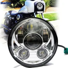 DOT SAE E9 approved 5-3/4 Inch 45W Daymaker Projector LED Headlight for Harley Davidson Motorcycles