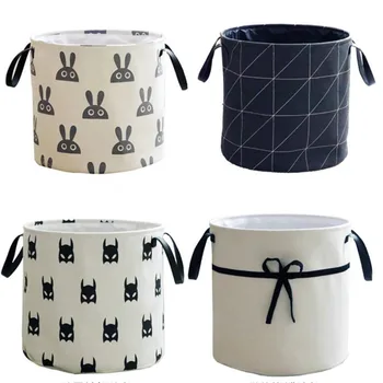 

New EVA Thick bow-knot Cartoon Laundry Hamper Clothes Storage Baskets Home decoration storage barrel kids toy organizer bucket