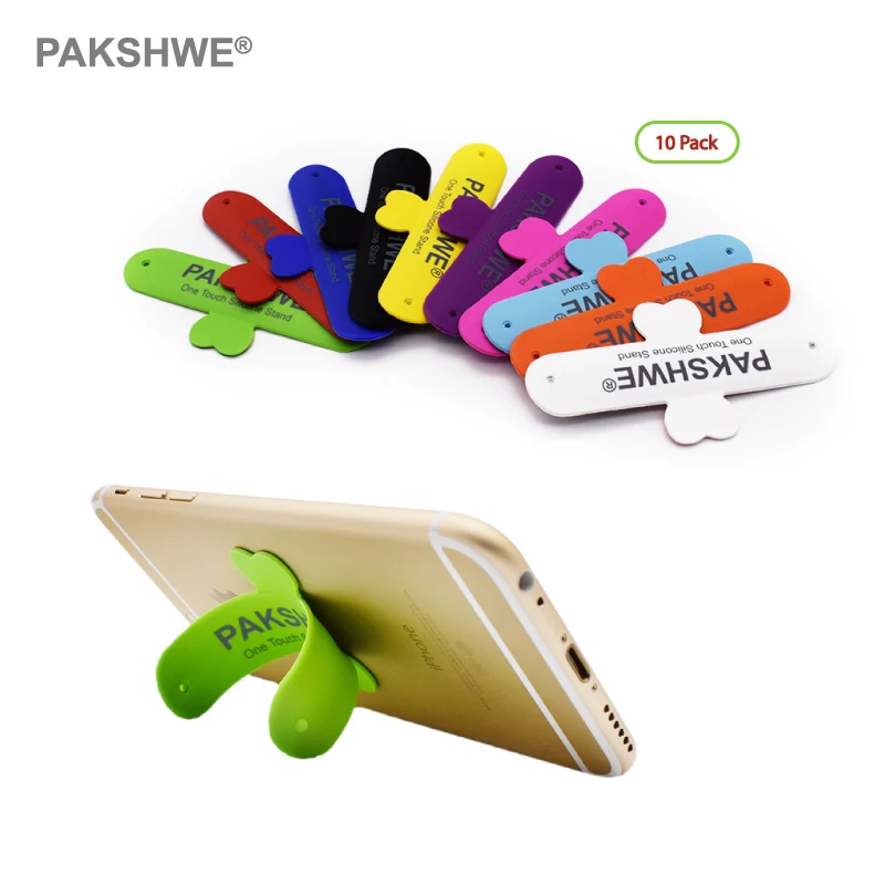 

10x Mini U One Touch Silicone Stand 3M Adhesives Back Sticker Phone Holder for iPhone 5 6 7 8 All Smartphones Universal