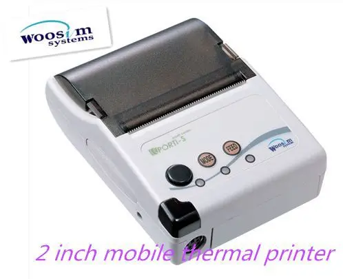 Портативный 58 мм Мини bluetooth Мобильный портативный термальный принтер Woosim PORTI S30/40