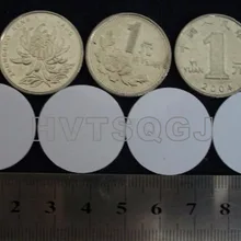 200 шт. 13.56 мГц IC ПВХ диск тегов с клеящим слоем
