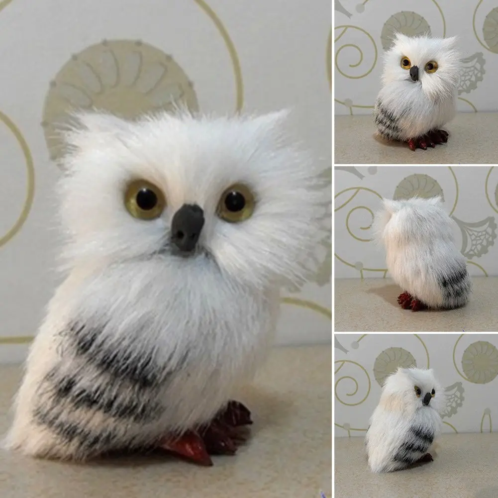 Fashion Christmas Lively Simulation Model Plush Hedwig Owl Animal Tree Hanging Brush Pendant Ornaments Xmas Decor Prop Tamisha | Дом и сад