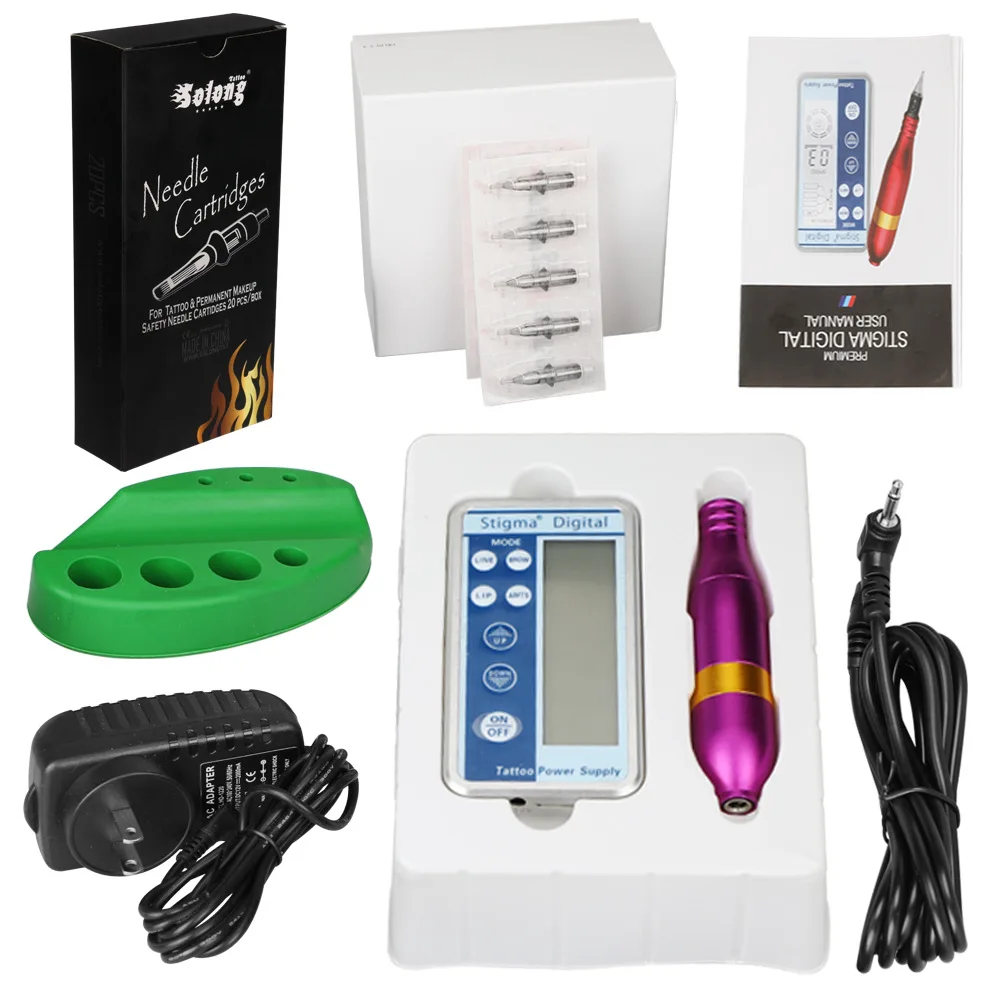 

Electric Beauty Makeup Tattoo Machine Kit Complete Permanent Makeup Eyebrow Lip Eyeliner Tattoo Pen With LCD Display Digital