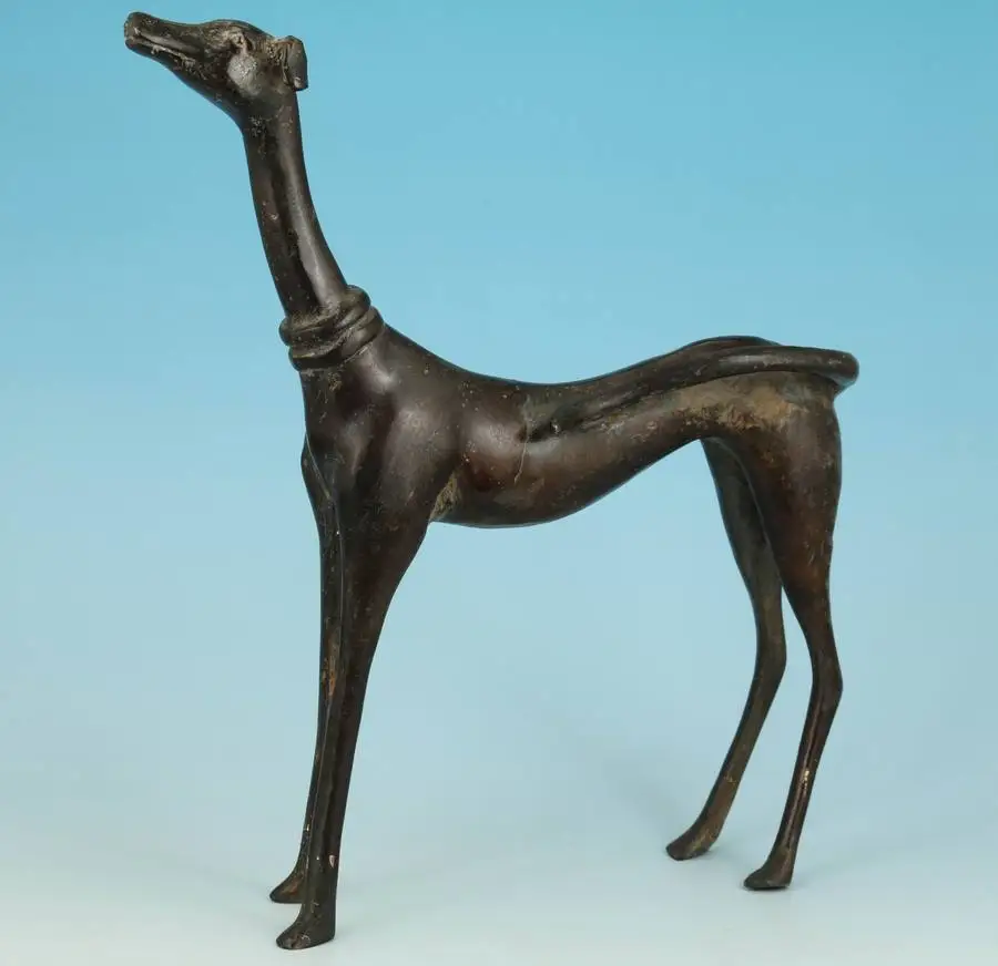 

ASIAN CHINESE OLD BRONZE COLLECTABLE HANDWORK CARVED STATUE DOG HOME FURNISHING Statue word copper Wholesale bronze