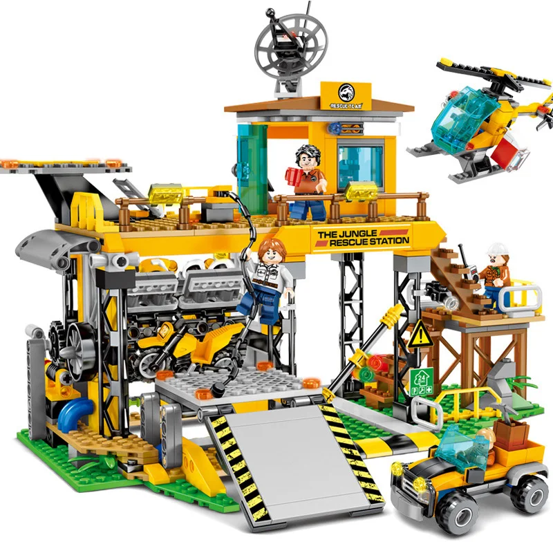 

725pcs New Version Urban Forest Series Emergency Rescue Station Model Building Blocks Figure Toys For Children's Gifts