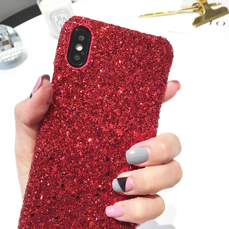 Funda dura brillante para iPhone 8 Plus XS X 7 para iPhone 6 6 s Plus 7 8 XS Max XR 5S 5se del teléfono de Shell casos EEMIA Funda dura brillante para iPhone 8 Plus XS X 7 para iPhone 6 6 s Plus 7 8 XS Max XR 5S 5se del teléfono de Shell casos EEMIA
