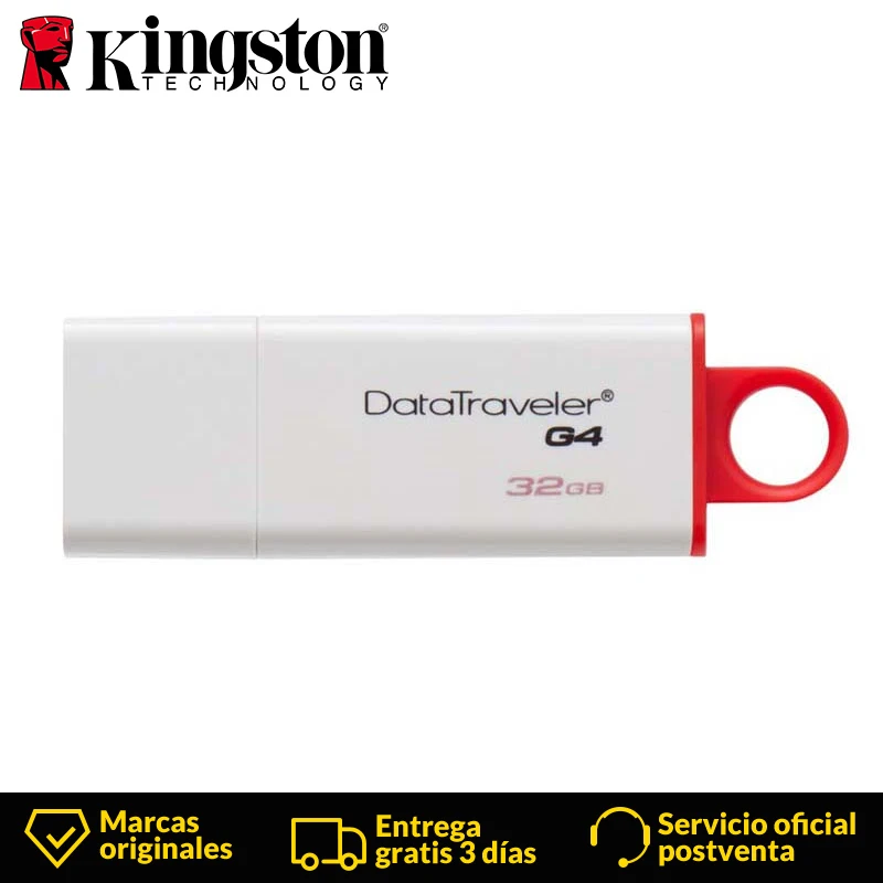 

Kingston Technology DataTraveler DTIG4 Flash Drive 32GB USB 3.0 (3.1 Gen 1) USB Type-A connector Cap ,Red White Rectangle USB