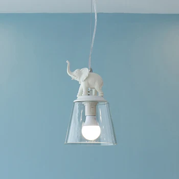 

Modern Pendant Lights Loft LED Resin Elephant Deco Pending Lighting Living Room Children Room Dining Room Kitchen Hanging Lamps