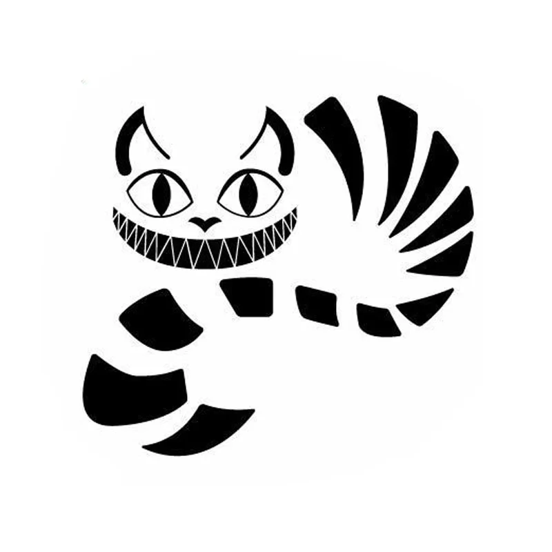 

16.5*15.3CM Alice In Wonderland Cheshire Cat Vinyl Decal Car Styling Fashion Cartoon Decorative Stickers C4-0415