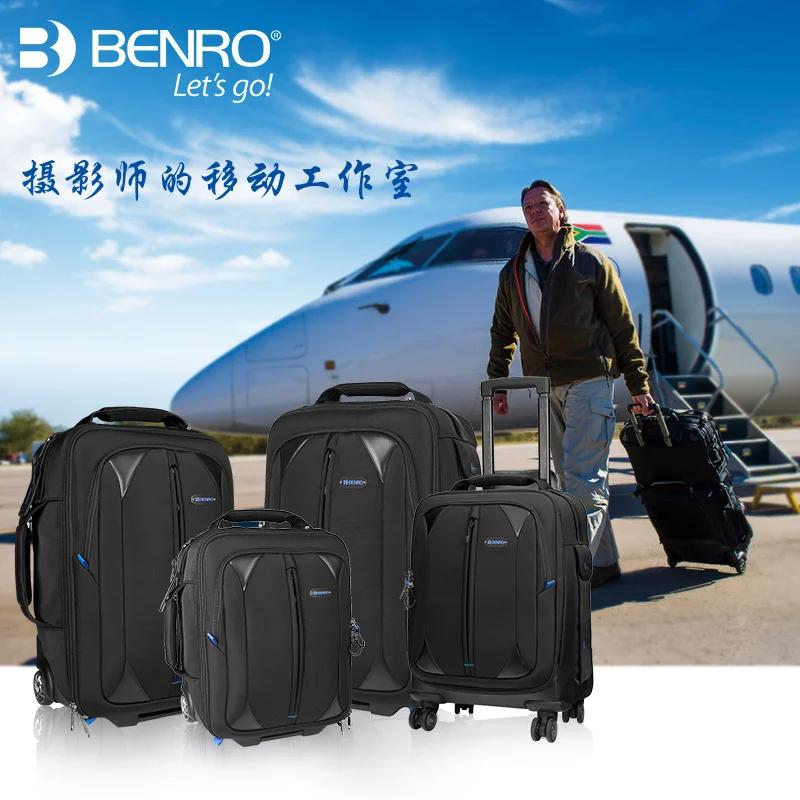 high quality Benro SLR camera trolley case series 1000 1500 2000 3000 trolley camera bag with Rain cover