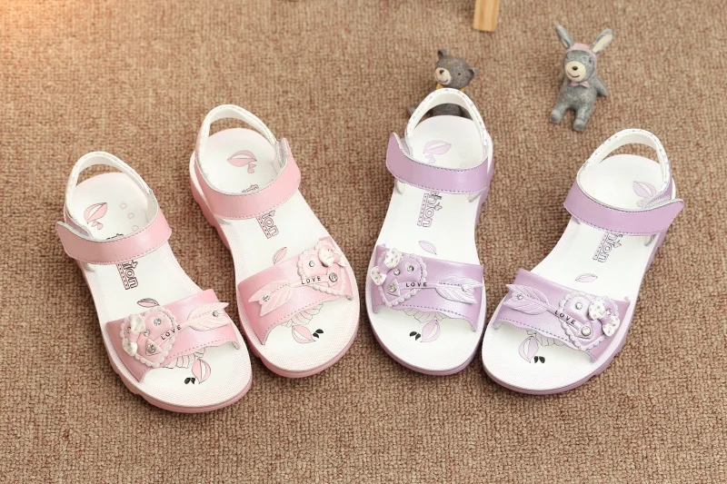 WEONEDREAM/ летние сандалии для девочки, туфли принцессы для девочек, пляжная обувь, нескользящая удобная детская обувь