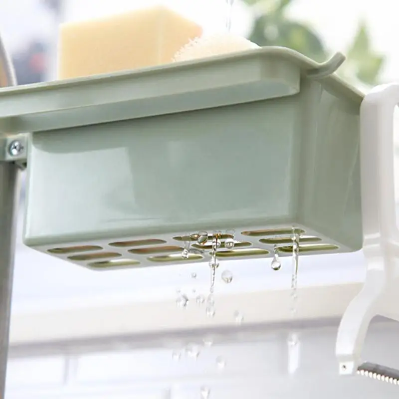 

1PC Multifunctional Cutlery Sponge Drainer Kitchen Sink Bathroom Drying Rack Organizer Storage Basket Kitchen Supplies 3 Colors