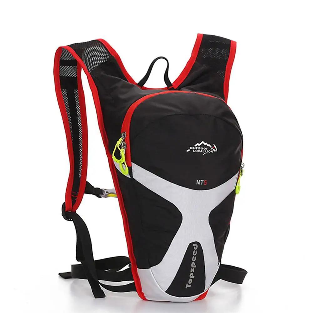 Велосипедная сумка, велосипедный рюкзак, 5л, Спортивная, для удержания воды, MTB, дышащая, велосипедная сумка на плечо, светильник, сумка для велосипеда - Цвет: Black