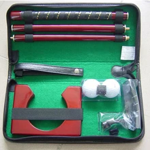 Высокое качество кожаная сумка для переноски рекламная внутренняя практика 3 секции клюшки для гольфа Подарочный набор