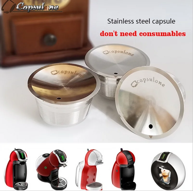 

Capsulone/STAINLESS STEEL Metal dolce gusto Machine Compatible Refillable Reusable/gift Nescafe Dolce Gusto coffee cafe capsule