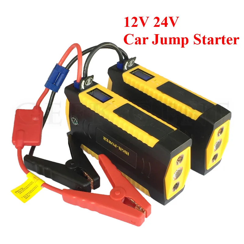 Multi function 12V 24V Car Jump Starter Power Bank Portable 32000mAh