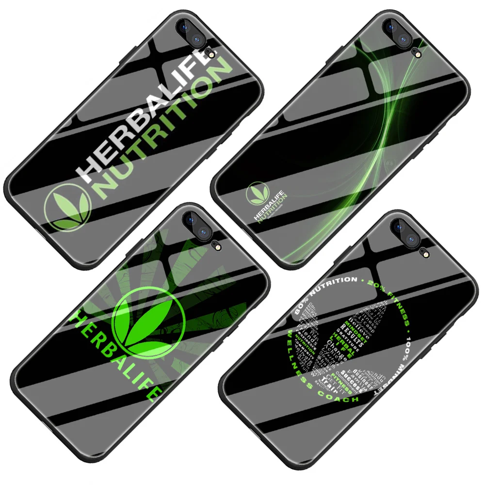 Чехол Herbalife из закаленного стекла из мягкого ТПУ черного цвета для iphone 5 5s 6 6s 7 8 plus X XR XS 11 pro Max