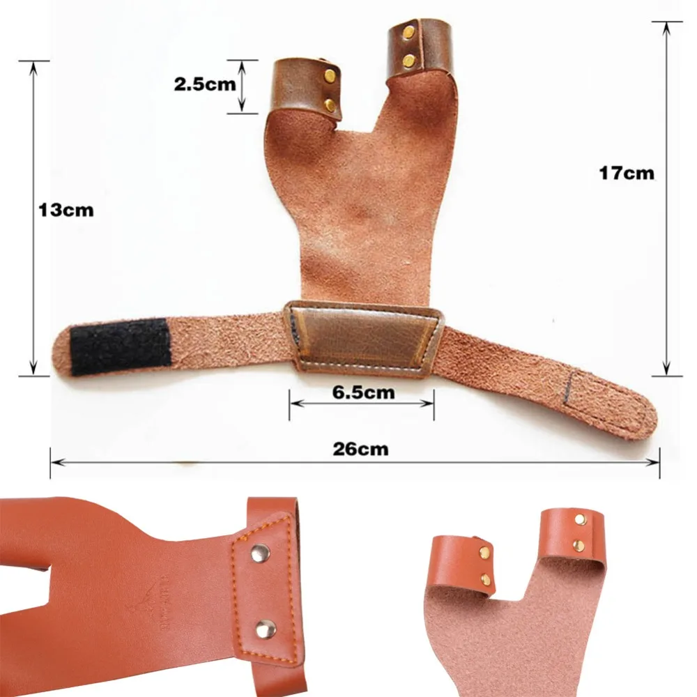 Buy Archery Finger Guard Cow Leather Hunting Bow Hand