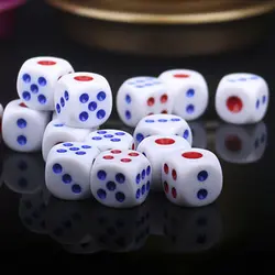 2 шт 6 Двусторонняя Портативный настольные игры Dice 14 мм акриловые круглые углу кубик для настольной игры вечерние азартная игра кубики