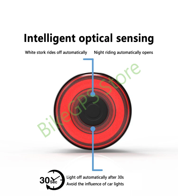 Flash Deal ENFITNIX Bicycle taillights Intelligent sensor Brake lights usb xlite100 Road bike MTB Rear taillights Number plate bracket 6