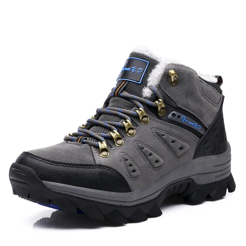 

Winter With Fur Snow Boots For Men Sneakers Male Shoes Adult Casual Quality Waterproof Unisex Rubber Ankle Warm Boots