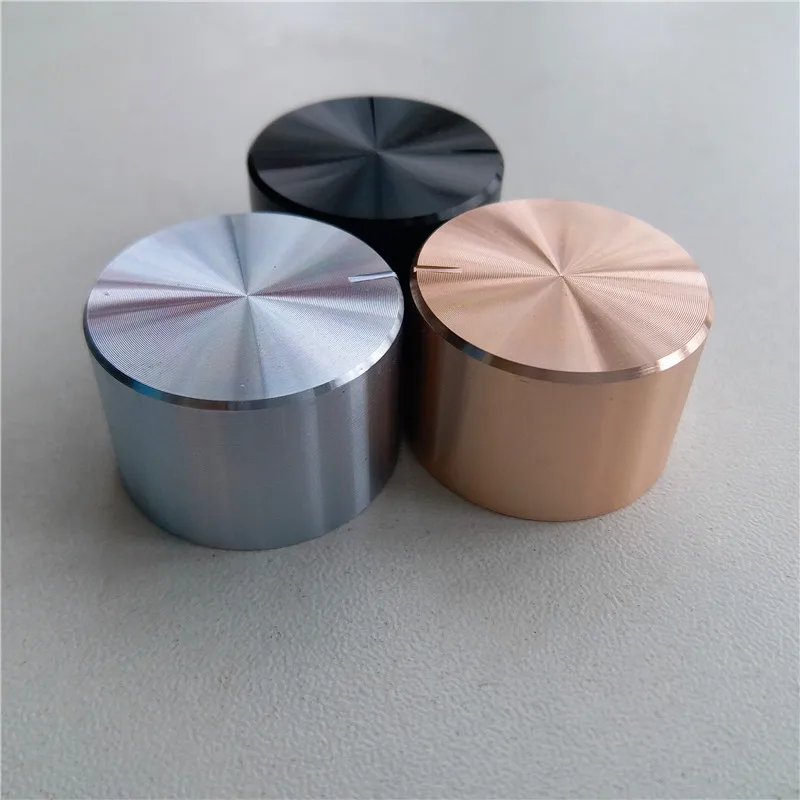 

8pcs Aluminum plastic potentiometer knob 26*17*6mm knob black silver gold O shaft Chassis volume cap amplifier knobs