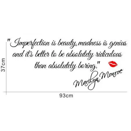 FF IMPERFECTION это BEAUTY-MARILYN Монро настенные наклейки с цитатами Наклейка Искусство деко винил