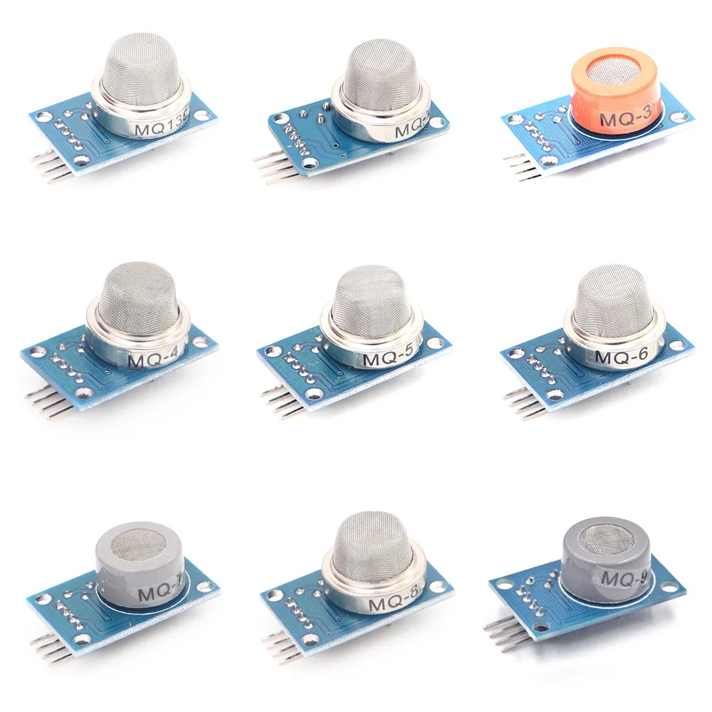 

MQ-2 MQ-3 MQ-4 MQ-5 MQ-6 MQ-7 MQ-8 MQ-9 MQ-135 Detection Smoke methane liquefied Gas Sensor Module