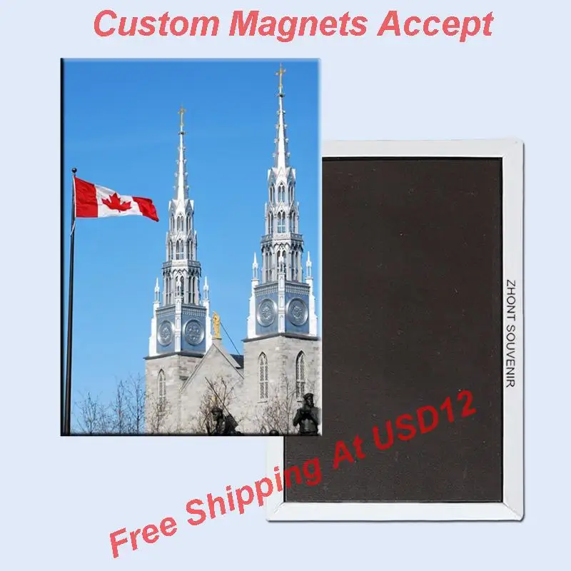 Memorabilia Home Decor Stickers,Ottawa Cathedral Souvenir