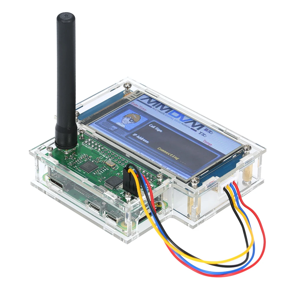 MMDVM HS Hat Hotspot Expansion Board Module+ Mainboard for Raspberry pi zero w+ 3.2" LCD+ 8G Storage Card+ Case P25 DMR YSF