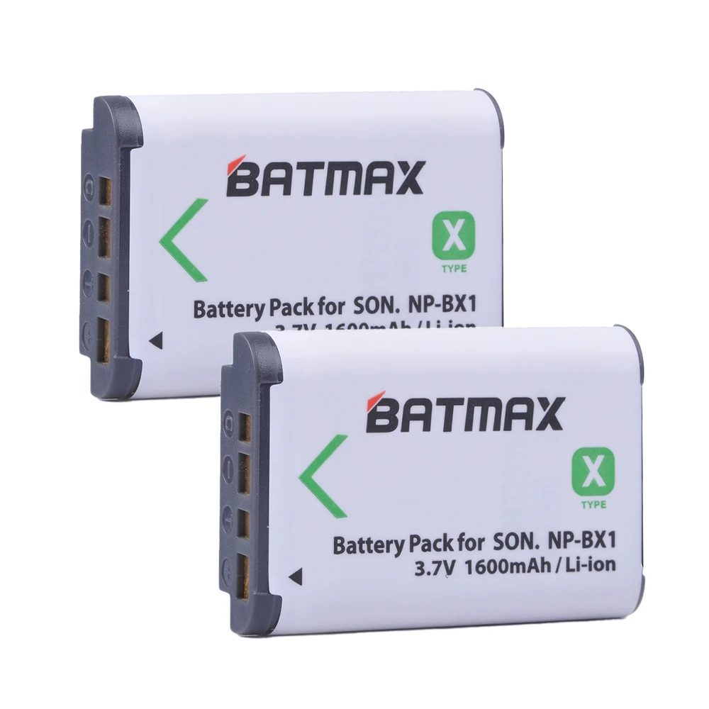 Комплект аккумуляторов NP BX1 2 шт. набор (1600 мАч) для SONY DSC RX1 RX100 RX100iii M3 M2 RX1R WX300 HX300 HX400