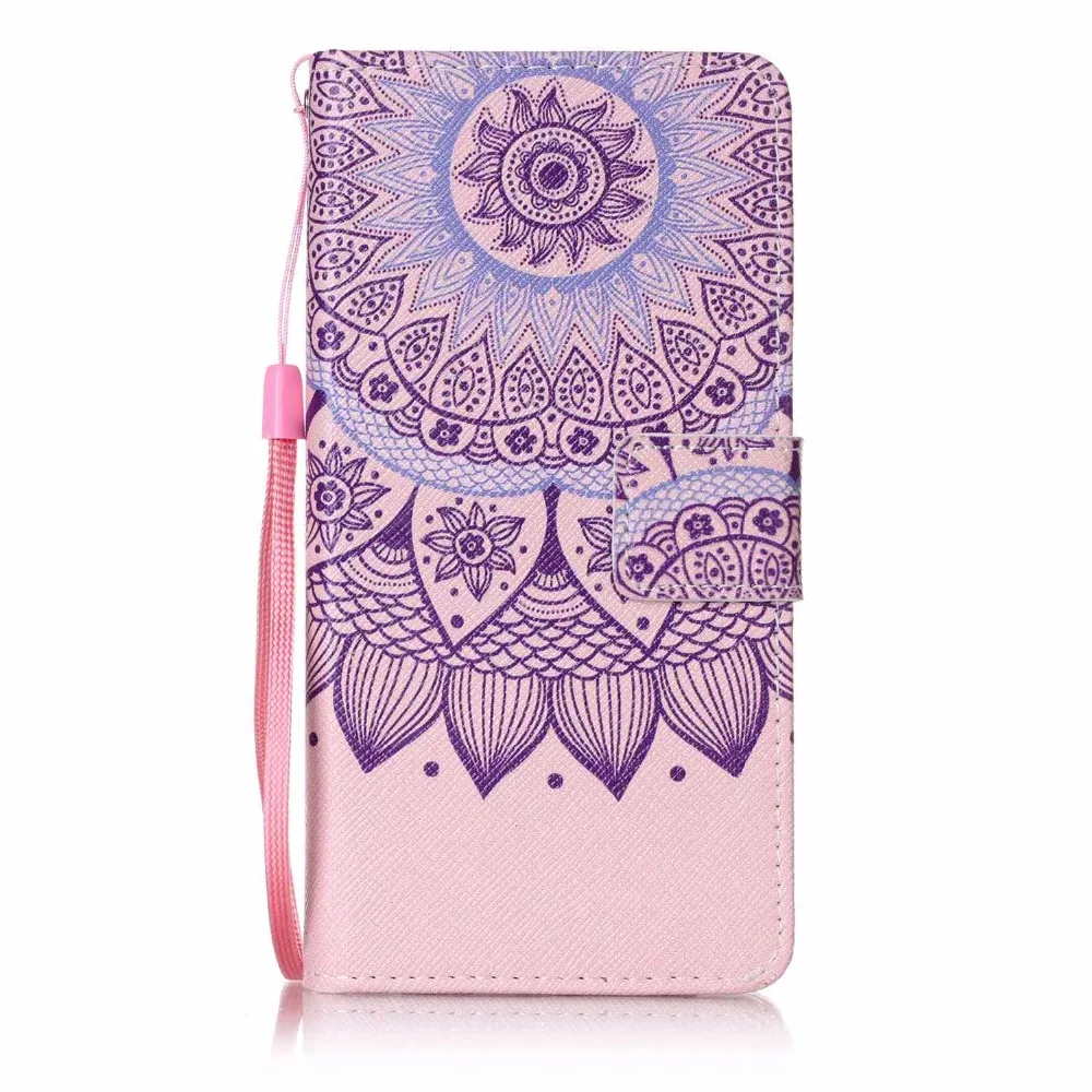 

Card printing picture hanging rope and Total package side For Huawei P8 Lite P9 P10 and Honor4C 5C 7 8 Leather cover Phone Case