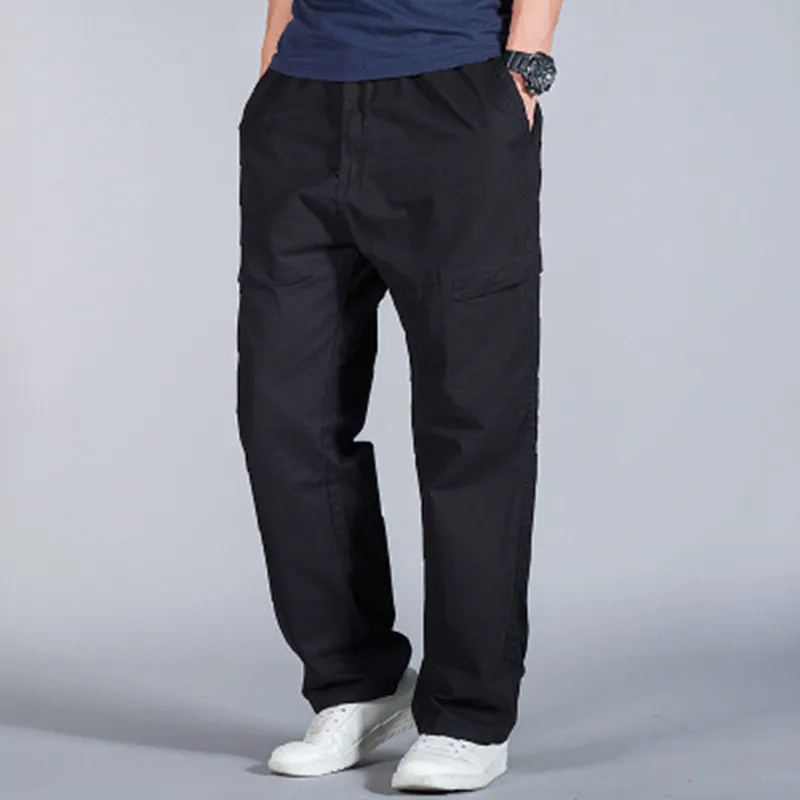 Spring Summer Thin Cargo Straight Pants Men's Casual Loose Trousers ...