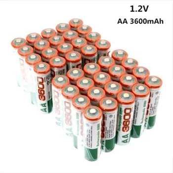 

Dolidada 50PCS 100% New 1.2V NI-MH AA 3600 mAh Rechargeable Battery ni MH Rechargeable AA battery for the camera Microphone Toys