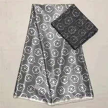 Африканская восковая лента шелковый воск Анкара атласная ткань 4 ярдов audel/modell хлопковая ткань для платья+ 2 ярдов шифон XM072611