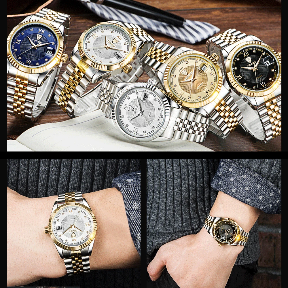 TEVISE Mechanical Watch Men Luminous Date Men's Watches Luxury Automatic Watch Men Clock With Metal Watch Bracelets Dropshipping (14)