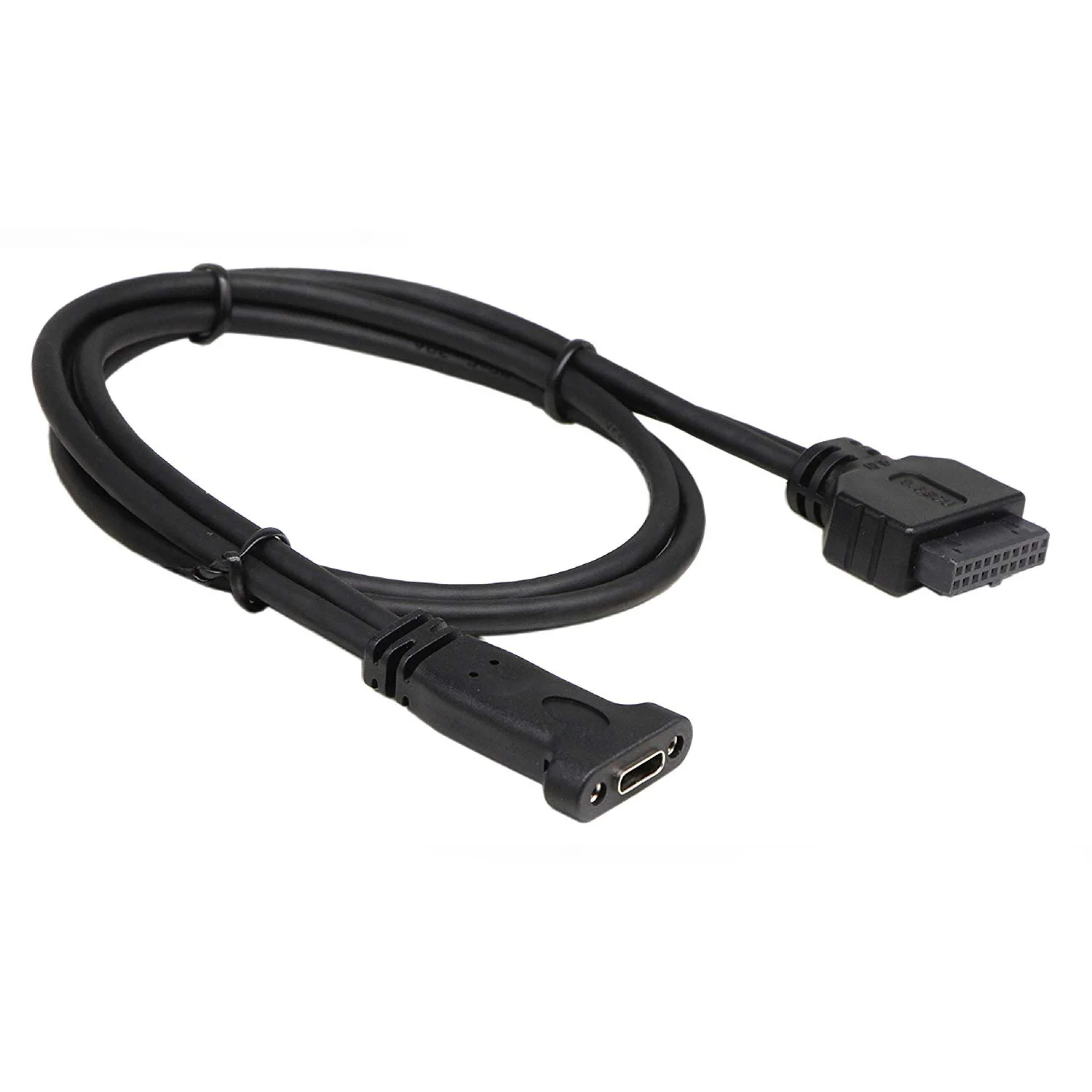 USB 3,0 20 Pin к USB C Передняя панель соединительный кабель, USB 3,0 20 Pin Female к usb type C Female Панель Крепление Удлинительный кабель