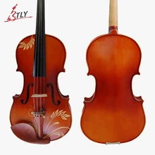 Kinglos начинающих клен акустическая скрипка 4/4 полный размер ручные резные цветы искусство скрипка w/плечо отдых случае лук канифоль струны